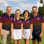 Halloween Golf Polo Shirt Colorful Leopard Print Custom Butterfly Team Golf Tops