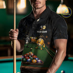 Halloween Pool Billiard Polo 1/4-Zip Shirt Custom Funny Pirate 8 & 9 Ball Pool Team Jersey