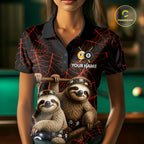 Custom Bandana Sloth Billiards Shirt Personalized 8-Ball & 9-Ball Halloween Pool Team Jersey