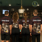 Custom Bandana Sloth Billiards Shirt Personalized 8-Ball & 9-Ball Halloween Pool Team Jersey