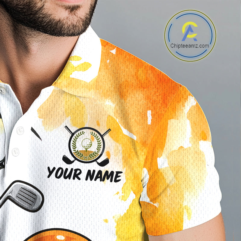 Funny Spooky Ice Cream Golf Polo Shirt Personalized Halloween Team Golf Apparel Golf Gifts