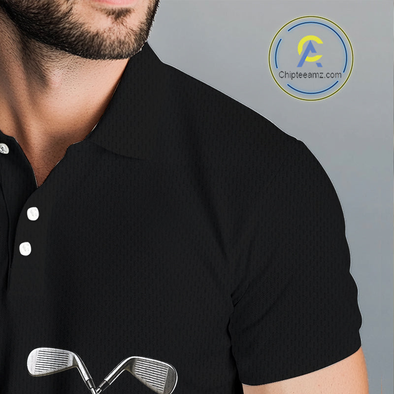 Custom Funny Golf Polo Shirt Angry Banana Golfer Shirt Custom Name Team Golf Jersey