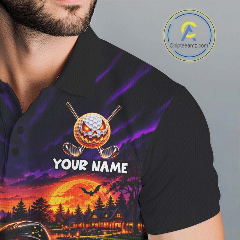 Custom Funny Turkey Golf Polo Shirt Golf Courses Thanksgiving Golf Team Golf Jersey