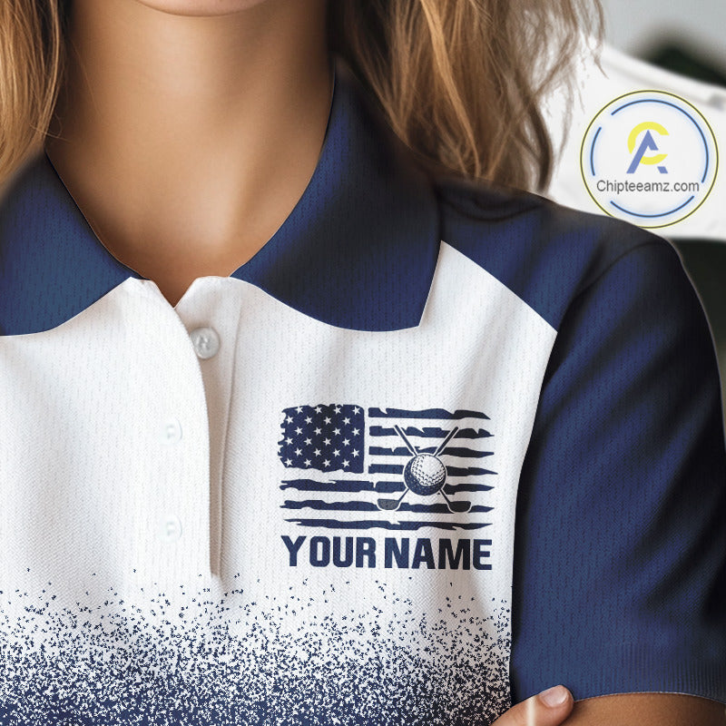 Golf Sleeveless Polo Shirts Us Flag Custom Red, White And Blue Golf Team Patriotic Golf Clothings