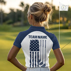 Golf Sleeveless Polo Shirts Us Flag Custom Red, White And Blue Golf Team Patriotic Golf Clothings