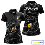 Grey Smokes Cobra Billiard Pool Jersey Polo & 1/4-Zip Custom Cobra 9 Ball Billiard Shirt