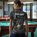 Grey Smokes Cobra Billiard Pool Jersey Polo & 1/4-Zip Custom Cobra 9 Ball Billiard Shirt