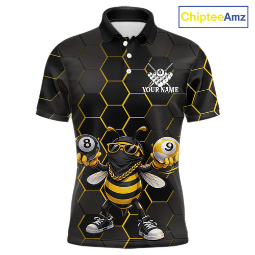 Hexagon Funny Thief-Bee 8 Ball And 9 Ball Billiard Pool Jersey Custom Billiard Team Appeal