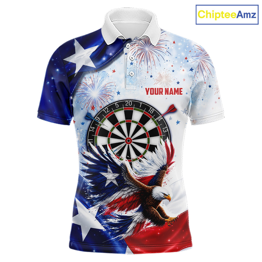 Texas Flag Eagle Darts Polo & 1/4-Zip Shirts Patriotic Custom Dart Tournament Jerseys