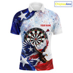 Texas Flag Eagle Darts Polo & 1/4-Zip Shirts Patriotic Custom Dart Tournament Jerseys