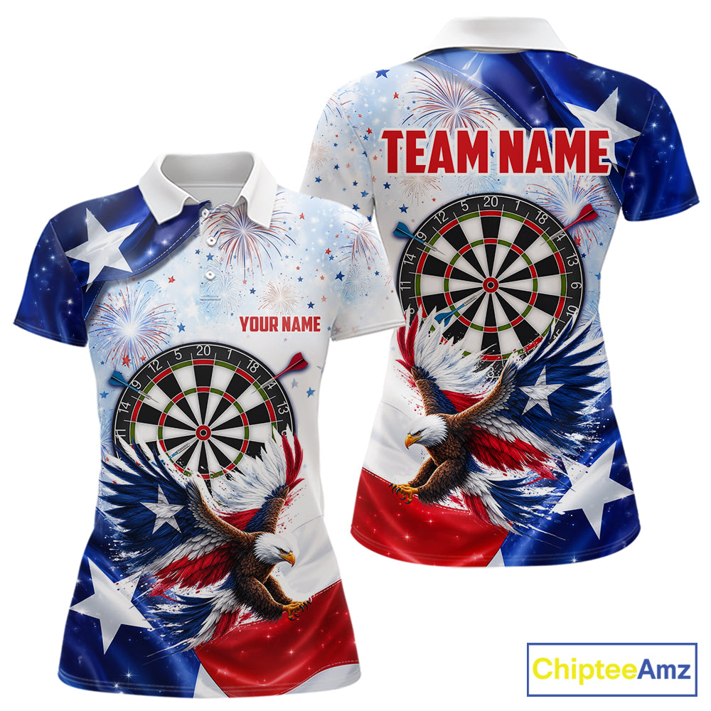 Texas Flag Eagle Darts Polo & 1/4-Zip Shirts Patriotic Custom Dart Tournament Jerseys