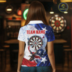 Texas Flag Eagle Darts Polo & 1/4-Zip Shirts Patriotic Custom Dart Tournament Jerseys