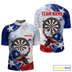 Texas Flag Eagle Darts Polo & 1/4-Zip Shirts Patriotic Custom Dart Tournament Jerseys