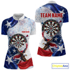Texas Flag Eagle Darts Polo & 1/4-Zip Shirts Patriotic Custom Dart Tournament Jerseys