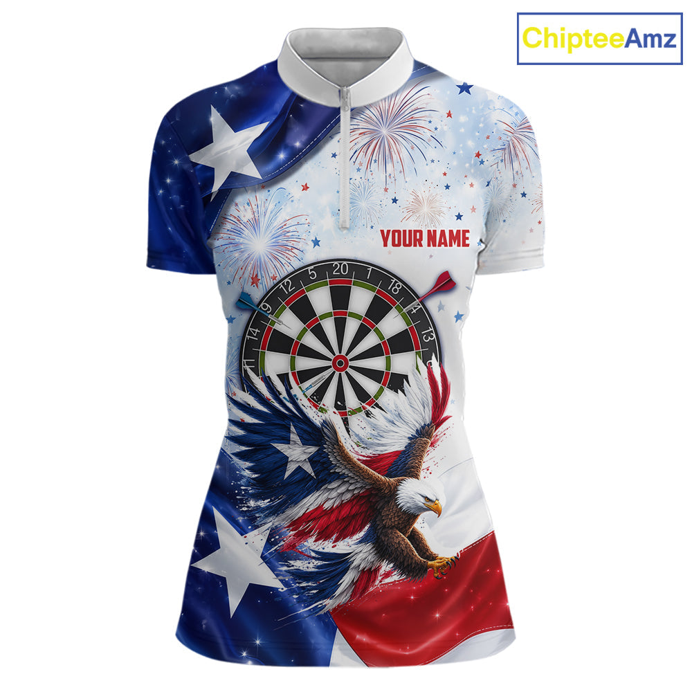 Texas Flag Eagle Darts Polo & 1/4-Zip Shirts Patriotic Custom Dart Tournament Jerseys