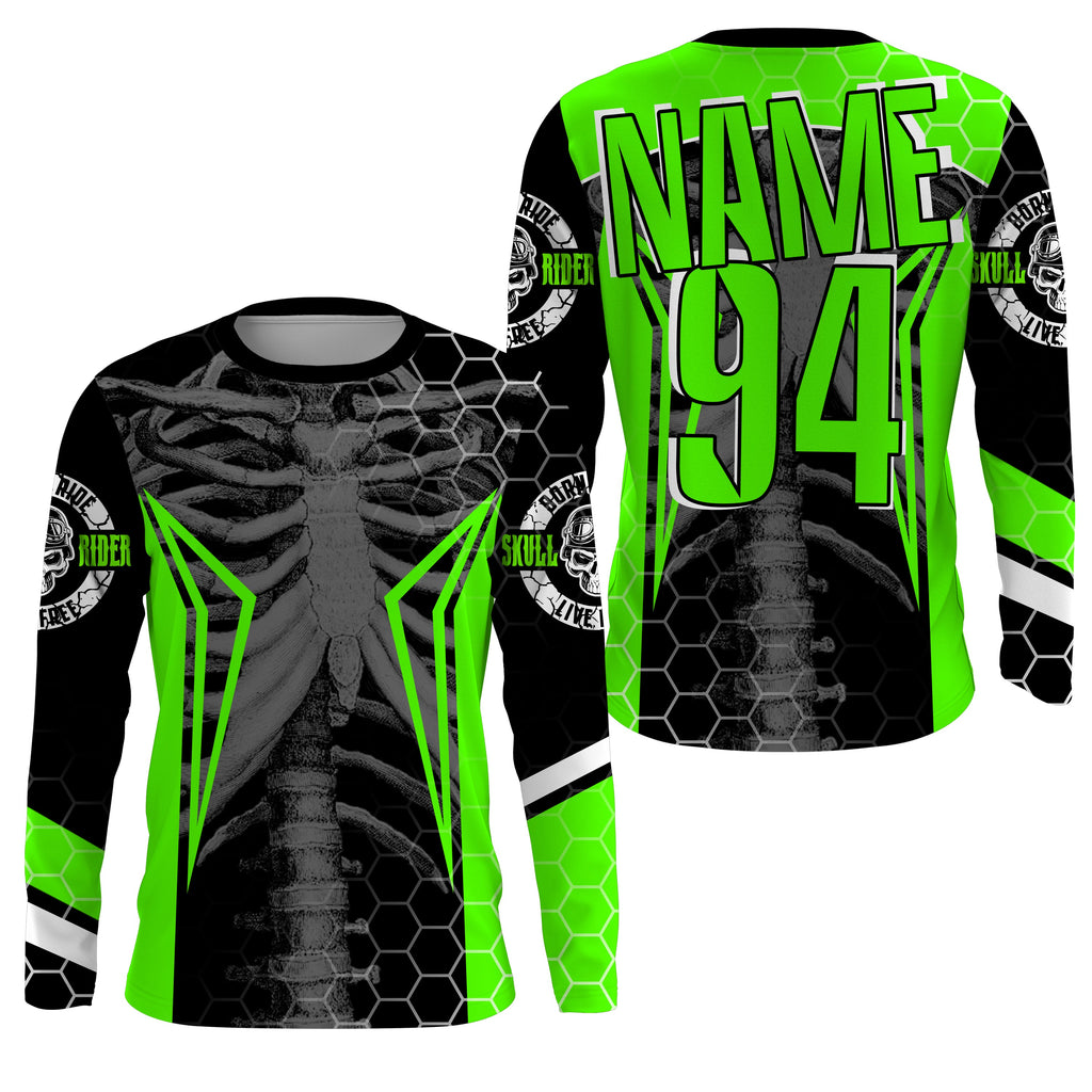 Personalized Racing Jersey +, Cool Bone Motorcycle Motocross Off-Road Riders Racewear