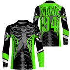 Personalized Racing Jersey +, Cool Bone Motorcycle Motocross Off-Road Riders Racewear