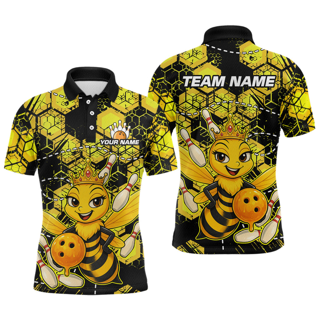 Custom Funny Bee Bowling Shirts 3D Bowling League Jersey Polo & Quarter-Zip