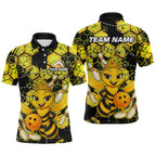 Custom Funny Bee Bowling Shirts 3D Bowling League Jersey Polo & Quarter-Zip