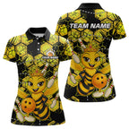 Custom Funny Bee Bowling Shirts 3D Bowling League Jersey Polo & Quarter-Zip