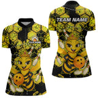 Custom Funny Bee Bowling Shirts 3D Bowling League Jersey Polo & Quarter-Zip