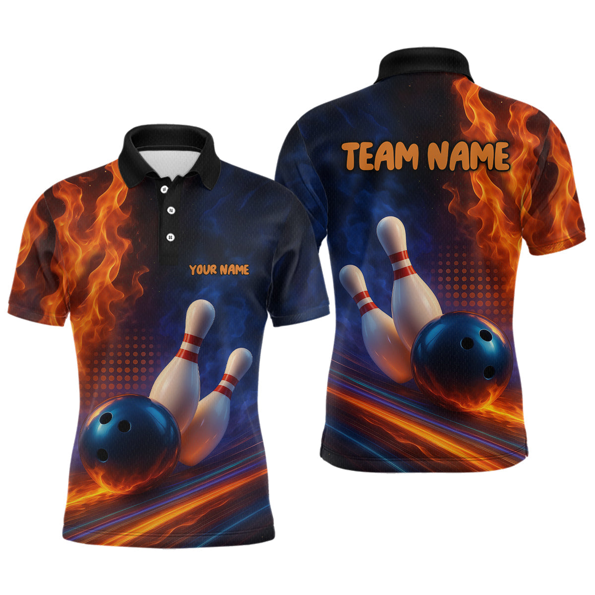 Custom Bowling Polo Shirts 3D Bowling Jersey Polo & Quarter-Zip Gift