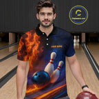 Custom Bowling Polo Shirts 3D Bowling Jersey Polo & Quarter-Zip Gift