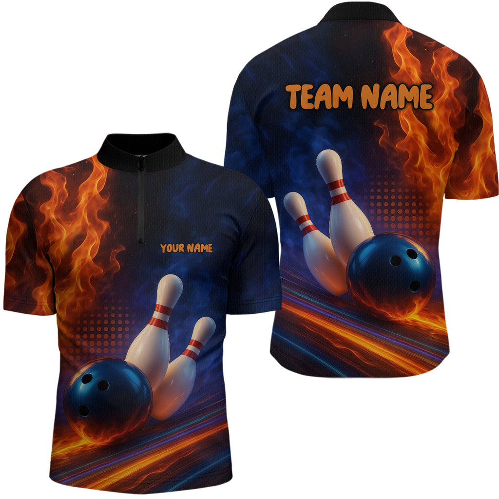 Custom Bowling Polo Shirts 3D Bowling Jersey Polo & Quarter-Zip Gift