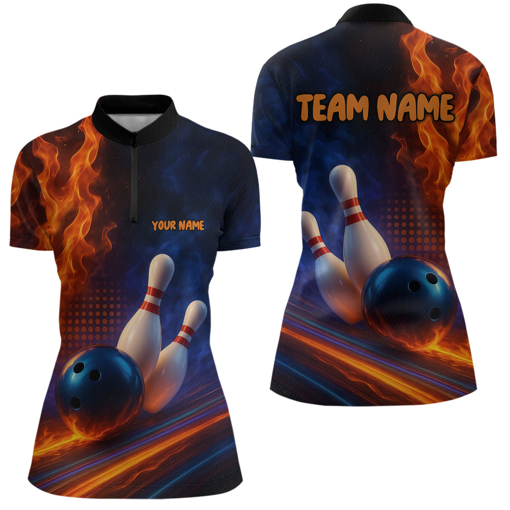 Custom Bowling Polo Shirts 3D Bowling Jersey Polo & Quarter-Zip Gift