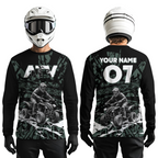 Custom ATV Motocross Jersey Green Quad Bike Shirt Racing Off-Road