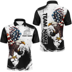 Personalized Eagle Bowling Shirts Patriotic Bowling Jersey Polo Shirt