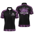Purple Camo Bowling Shirts And Custom Bowling Team Jersey Unisex Polo