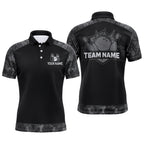 Grey Camo Bowling Shirts And Custom Bowling Team Jersey Unisex Polo