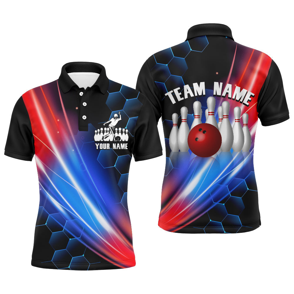 Bowling Polo Shirt Custom Bowling Shirt For Team Personalized Black Bowling Jerseys