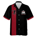 Black&Red Bowling Shirt & Custom Retro Bowling Jersey Hawaiian Bowling League Shirt