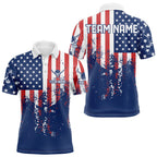 Custom Patriotic Golf Polo Shirts Team Golf Shirts Personalized