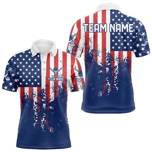 Custom Patriotic Golf Polo Shirts Team Golf Shirts Personalized