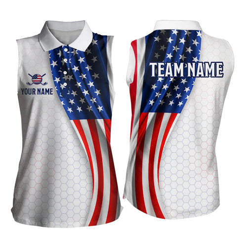 American Flag Golf Polo Shirt Custom Golf Shirts US Flag Golf Polo Shirt