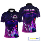 Dinosaur Purple Bowling Shirts Custom Team Bowling Jerseys for Bowlers