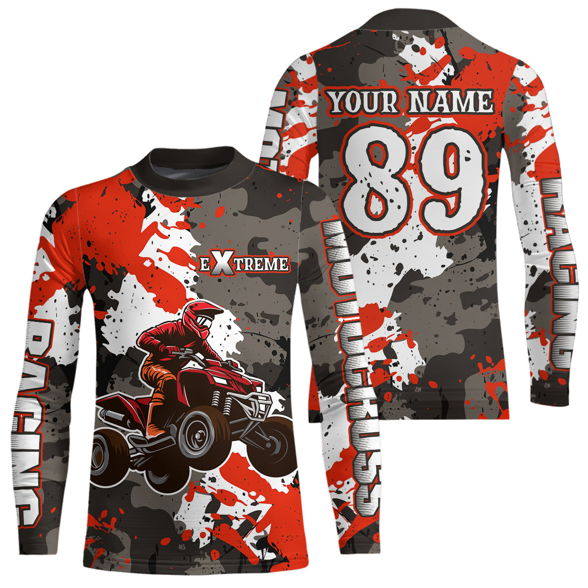 Camo ATV Racing Jersey Custom ATV Riding Shirt Quad Bike ATV Jersey Adult
