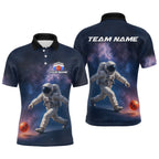 Custom Astronaut Bowling Shirts Team Bowling Polo & Quarter Zip Shirts