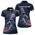 Custom Astronaut Bowling Shirts Team Bowling Polo & Quarter Zip Shirts