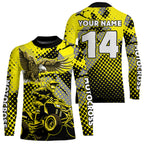 Eagle ATV Racing Jersey Yellow ATV Riding Shirt Adult Quad ATV Jersey