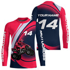 Custom Eagle ATV Riding Jersey Pink and Blue Quad Bike Jersey