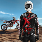 Custom ATV Racing Jersey Red-Black ATV Motocross Shirt ATV Jersey