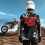 Custom ATV Racing Jersey Red-Black ATV Motocross Shirt ATV Jersey