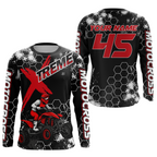 Custom ATV Racing Jersey Red-Black ATV Motocross Shirt ATV Jersey