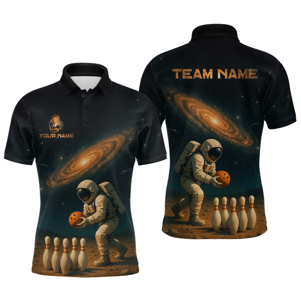 Astronaut Bowling Shirts Team Custom Bowling Polo and Quarter Zip