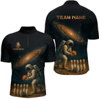 Astronaut Bowling Shirts Team Custom Bowling Polo and Quarter Zip