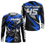 Custom Dirt Bike MX Jersey + Blue Motocross Shirt Extreme Racing